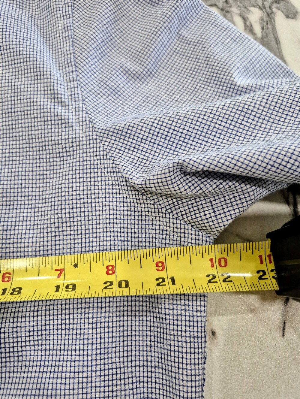 US Polo Assn Short Sleeve Button Down Shirt, Mens Slim Fit Medium, Blue Check - Picture 5 of 14